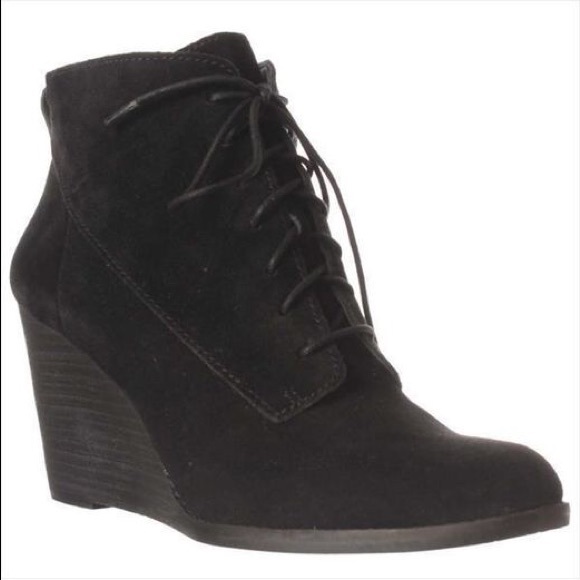 Lucky Brand Shoes - NWOT Black suede Lucky Brand tie up booties